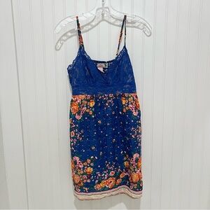Flying Tomato Blue Floral Slip Dress Medium #slipdress #y2k